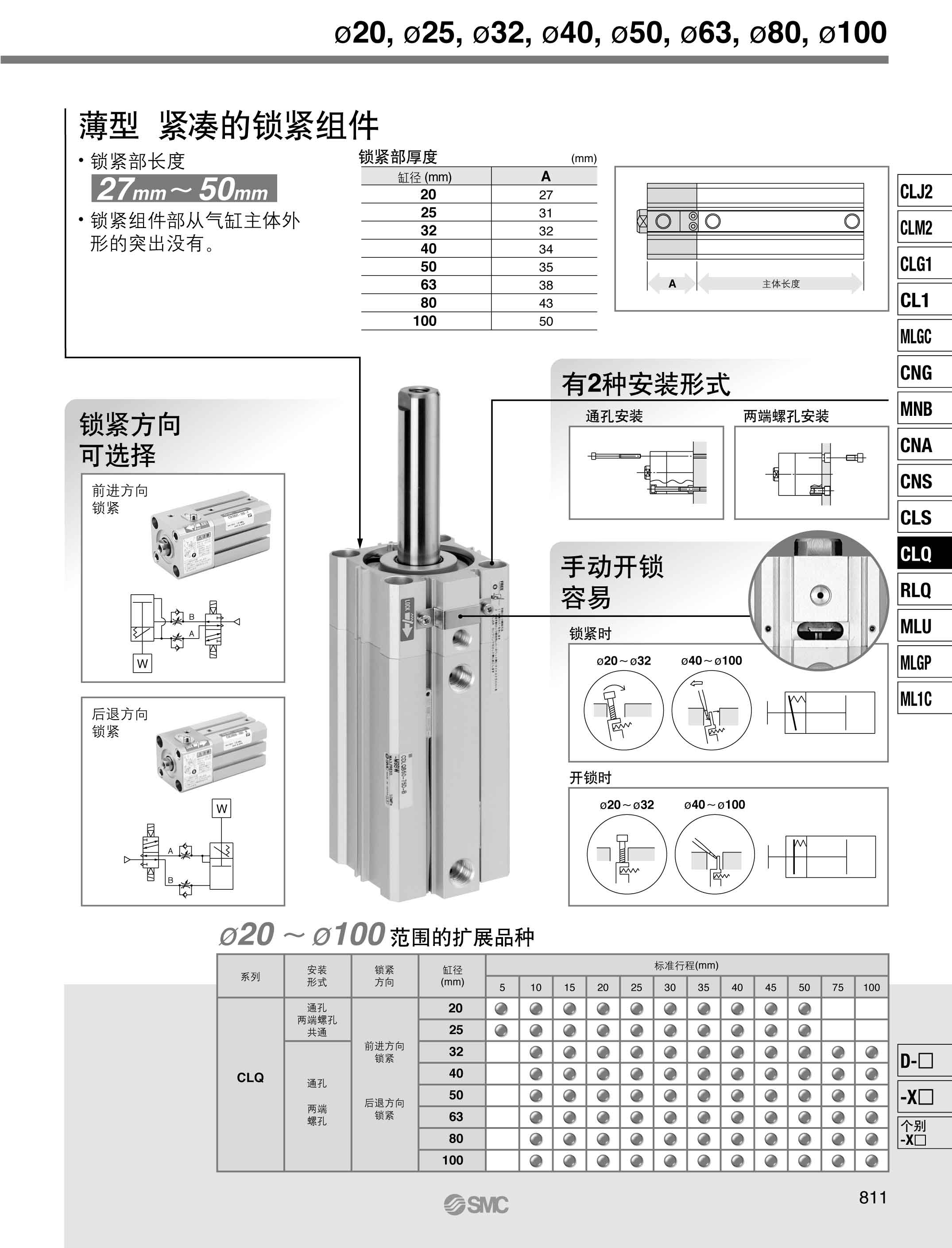 薄型气缸连接示意图图片